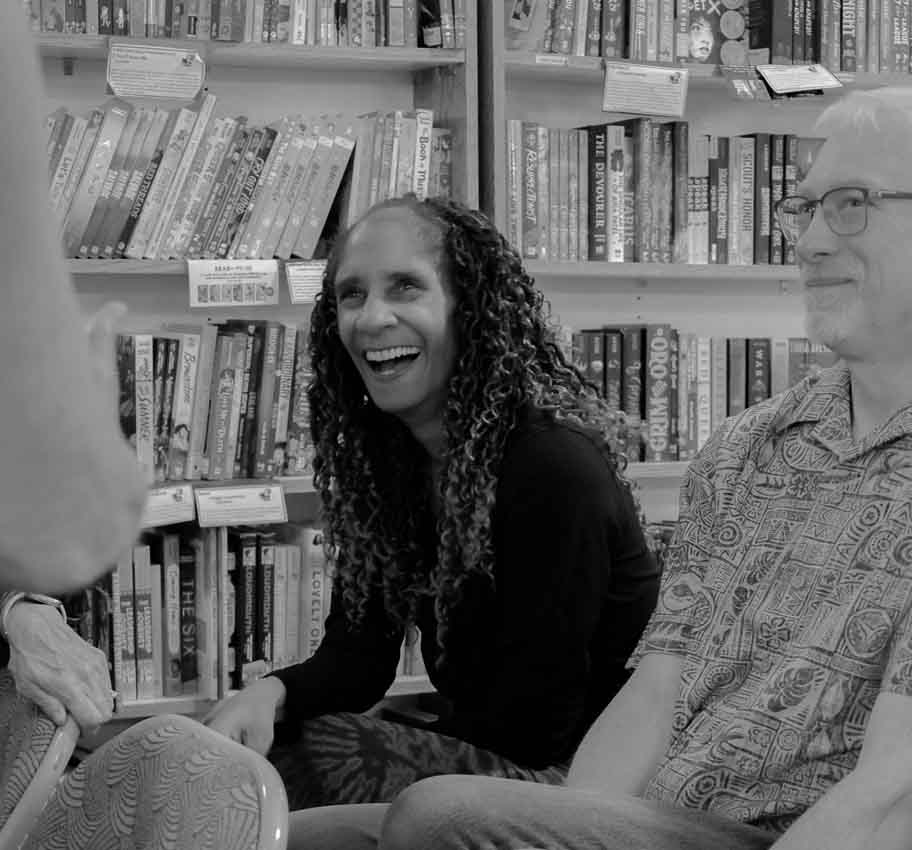 Author K.A. Gilmore leading discussion.