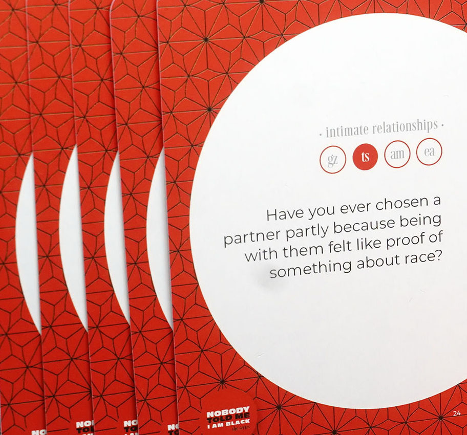 The Race Cards Intimate Relationships Card Display